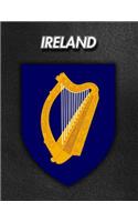 Ireland: Coat of Arms - Blank Sheet Music - 150 pages 8.5 x 11 in. - 12 Staves Per Page - Music Staff - Composition - Notation - Songwriting - Staff - Manusc