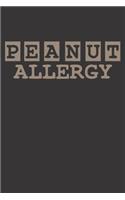 Peanut Allergy Notebook: Peanut Allergy 6x9 Dot Grid Dotted 120 Pages for School College
