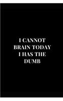 I Cannot Brain Today I Has The Dumb