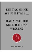 Ein Tag Ohne Wein Ist Wie ... Haha, Woher Soll Ich Das Wissen? Wein Notizbuch