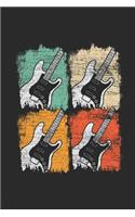 Pop Art Guitar: Dotted Bullet Grid Notebook / Journal (6 X 9 -120 Pages) - Gift Idea for Guitarist And Musician