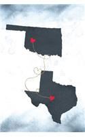 Oklahoma & Texas: Long Distance Out of State Notebook - Blank Lines