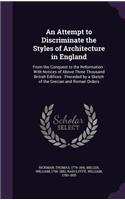 An Attempt to Discriminate the Styles of Architecture in England