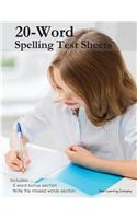 20-Word Spelling Test Sheets