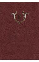 Monogram "p" Any Day Planner Notebook: (16 Monogram Red 150 Planner)