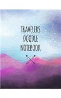 Travelers Doodle Notebook: Graph Paper Notebook (1/4 Inch Squares)
