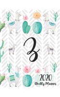 2020 Weekly Planner Monogram Letter Z