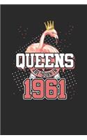 Queens Are Born In 1961: Graph Paper Journal (6" X 9" - 120 Pages/ 5 Squares per inch) for Birthday Gift Idea for Women