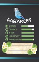 Parakeet Strength Cuddliness Attack Lung Capacity Pooping Ability Notebook Journal