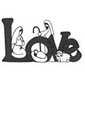 Christmas Jesus Love Lined Notebook