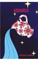 Aquarius Astrology Journal: Blank Line Journal