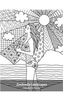 Zendoodle Landscapes Coloring Book for Grown-Ups 1: (1 Zendoodle Landscapes)