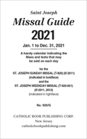 St. Joseph Missal Guide for 2021