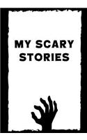 My Scary Stories: Write Your Own Spooky Halloween Stories, 100 Lined Pages, Black Cat