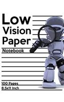 Low Vision Paper Notebook