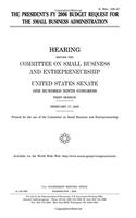 The President's Fy 2006 Budget Request for the Small Business Administration