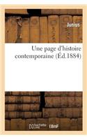 Une Page d'Histoire Contemporaine