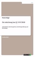 Die Anfechtung laut §§ 119 ff. BGB