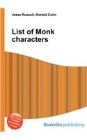 List of Monk Characters: (English)