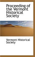 Proceeding of the Vermont Historical Society