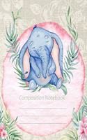 Composition Notebook: Elephant Fashion Line College Ruled Paper Exercise Book Notebook For Middle School Through To College University
