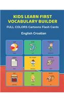 Kids Learn First Vocabulary Builder FULL COLORS Cartoons Flash Cards English Croatian