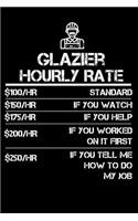 Glazier Hourly Rate: Small Business Planner 6 x 9 100 page to organize your time, sales, profit, ideas and notes.