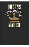 Queens Are Born In March: Graph Paper Notebook (6 x 9 - 120 pages) Birthday Months Themed Notebook for Daily Journal, Diary, and Gift