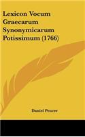 Lexicon Vocum Graecarum Synonymicarum Potissimum (1766)