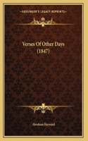 Verses Of Other Days (1847)