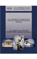 U S V. Ruzicka U.S. Supreme Court Transcript of Record with Supporting Pleadings