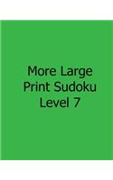 More Large Print Sudoku Level 7: Fun, Large Grid Sudoku Puzzles