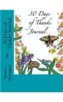 30 Days of Thanks Journal