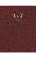 Monogram "6" Sketchbook: (32 Monogram Red 150 Sketch)
