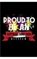 Proud to be a software developer citizen: Hangman Puzzles - Mini Game - Clever Kids - 110 Lined pages - 6 x 9 in - 15.24 x 22.86 cm - Single Player - Funny Great Gift