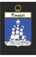 Pouget: Pouget Coat of Arms and Family Crest Notebook Journal (6 x 9 - 100 pages)