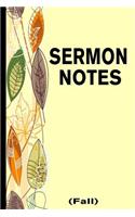 Sermon Notes - Fall: A Guided Note Taking Journal for Men & Women