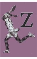 Z Monogram Initial Tennis Journal