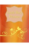 Little Bird Planner: 136 Notebook a Week to View and Lined Page Softcover Planner, College Ruled Composition Notebook (8.5x11, 136 Pages), Deep Peach(16 Mirage)