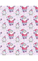 Santa and Snowman in Purple