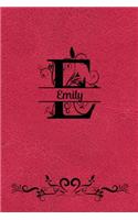 Split Letter Personalized Name Journal - Emily
