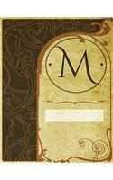 Monogram "m" Sketchbook: Blank Art Pad Notebook Journal(13 Monogram Nouveautwo 150 Sketch)