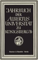 Jahrbuch Der Albertus-Universitat Zu Konigsberg/PR