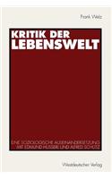 Kritik Der Lebenswelt: Eine Soziologische Auseinandersetzung Mit Edmund Husserl Und Alfred Schütz