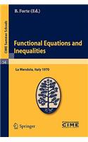 Functional Equations and Inequalities