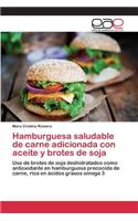 Hamburguesa saludable de carne adicionada con aceite y brotes de soja