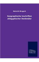 Geographische Inschriften altägyptischer Denkmäler