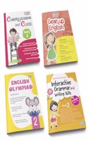 Grade 2 Ultimate English Combo Practice Workbooks Set of 4: Grammar, Writing Skills, Olympiad Prep, and Gear Up English| Ages 7-8 Years [Paperback] Scholars Insights