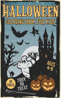 Halloween Coloring Book For Kids Ages 4-8