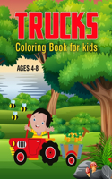 Truck coloring book for kids ages 4-8